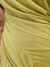 Hire CHRISTOPHER ESBER Galathea Asymmetric Mini Dress in Dypsis Green