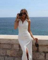 Hire ODD MUSE The Ultimate Muse Collar Maxi Dress White