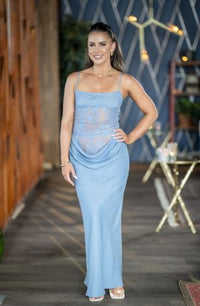 Hire BENNI Miko SET Skirt and Cami Top in Storm Blue