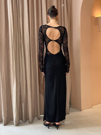 Hire Bec + Bridge Nora Lace L/S Maxi Dress in Black