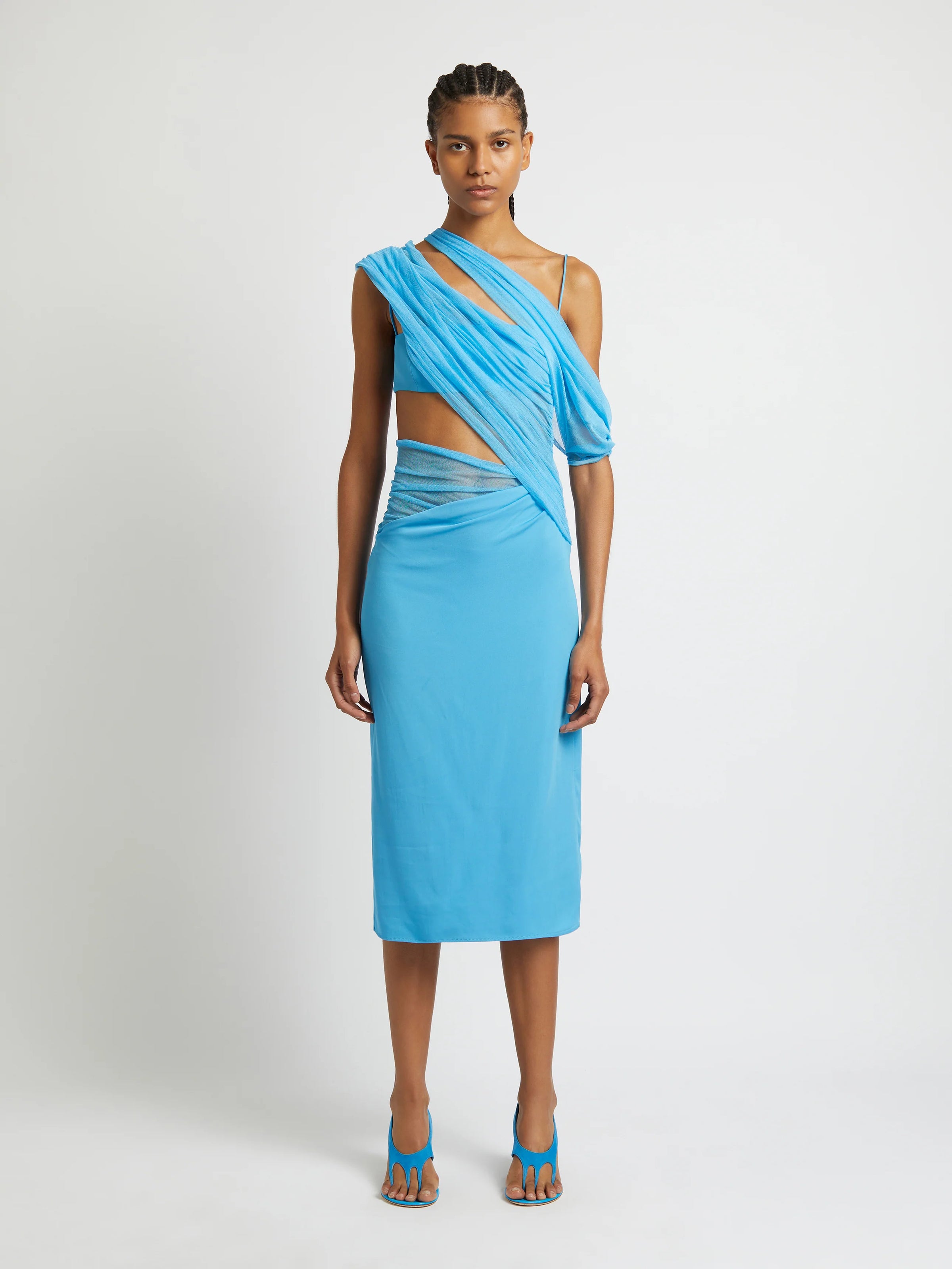 Hire CHRISTOPHER ESBER Magnetica Asymmetrical Dress in Dolphin Blue