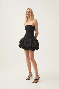 Hire AJE Violette Bubble Hem Mini Dress in Black