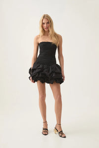Hire AJE Violette Bubble Hem Mini Dress in Black