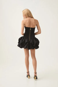 Hire AJE Violette Bubble Hem Mini Dress in Black