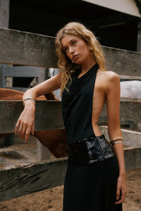 Hire ANCE GRIA Adele Gown in Black