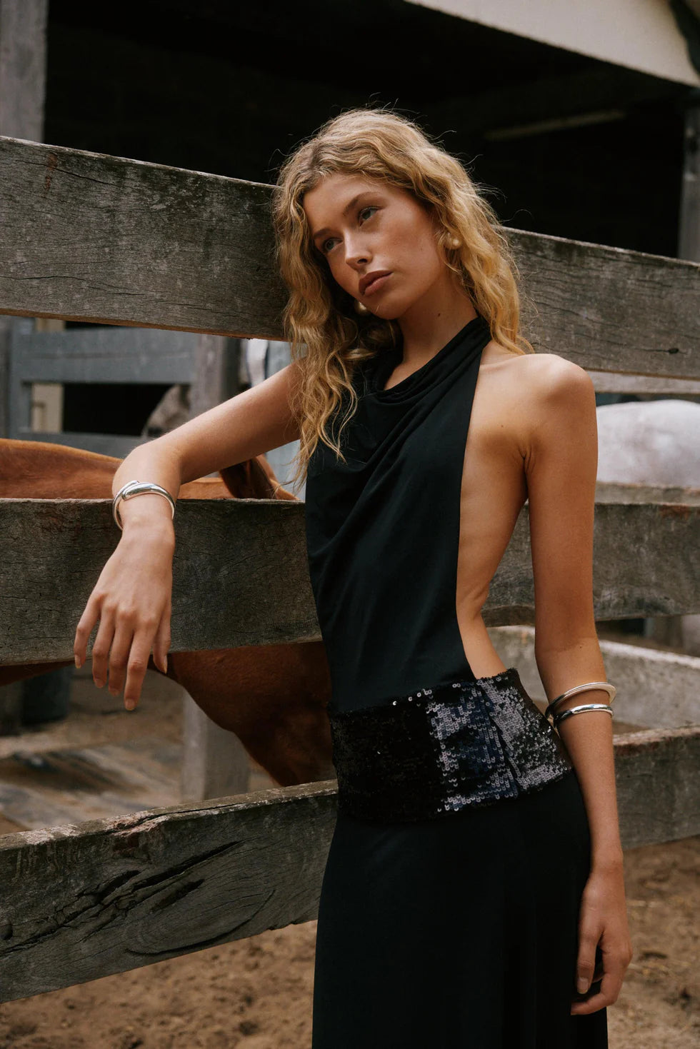 Hire ANCE GRIA Adele Gown in Black