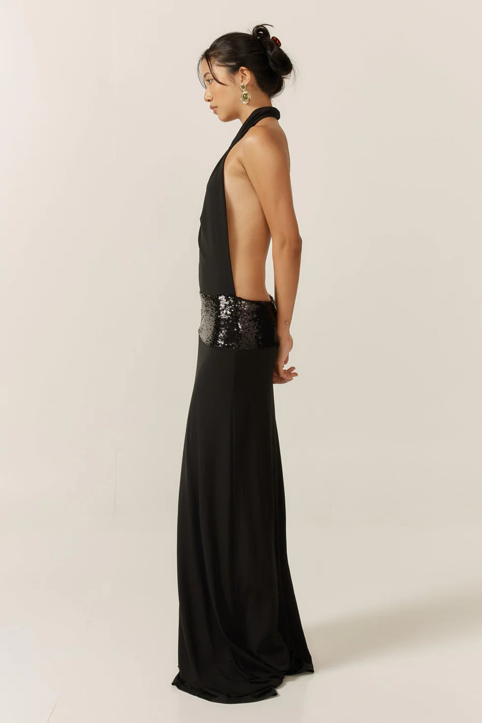 Hire ANCE GRIA Adele Gown in Black