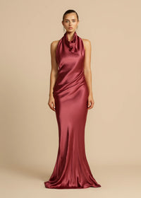 Hire ARCINA ORI Gaia Dress Gown in Plum Red