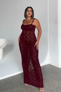 Hire ARCINA ORI Margot Dress in Wine Red