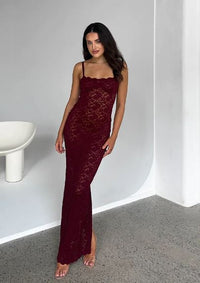 Hire ARCINA ORI Margot Dress in Wine Red