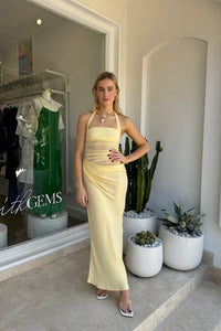 Hire BENNI Gina Maxi Dress in Butter Yellow