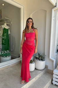Hire BENNI Gina Maxi Dress in Watermelon