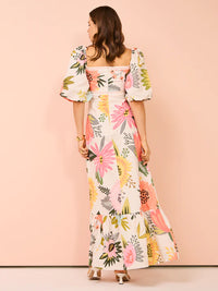 Hire BY NICOLA Camille S/S Maxi Dress In Potpourri