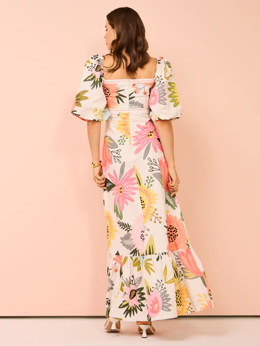 Hire BY NICOLA Camille S/S Maxi Dress In Potpourri