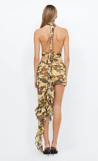Hire Bec + Bridge Malibu Bay Halter Dress in Citrus Plum Floral