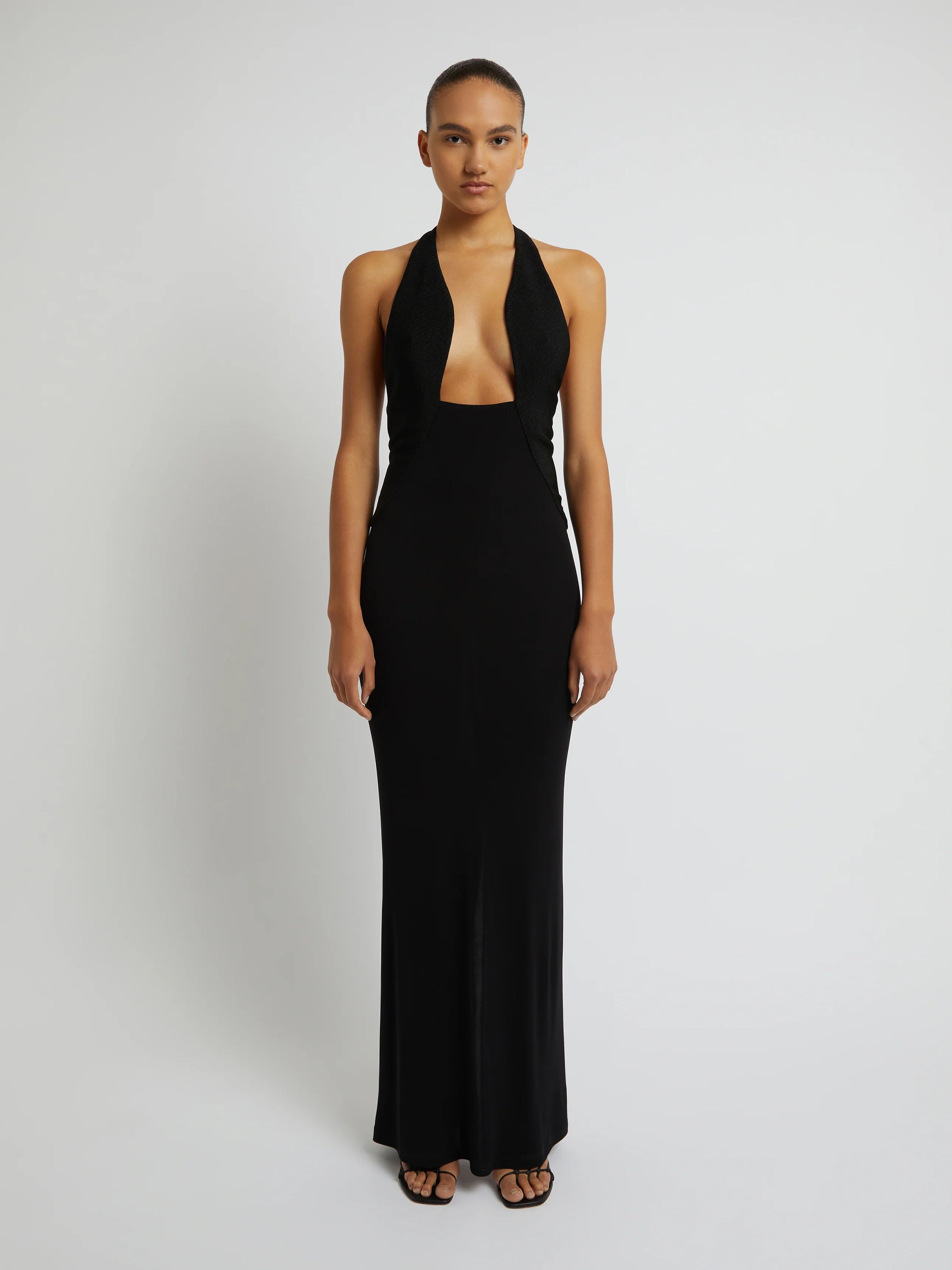 Hire CHRISTOPHER ESBER Tailored Sloped Halter Dress in Black