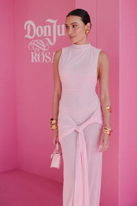 Hire EFFIE KATS Roza Maxi Dress in Petal Pink Mesh