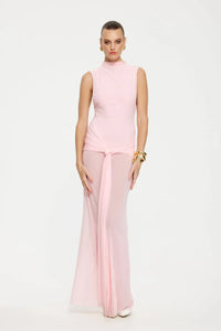 Hire EFFIE KATS Roza Maxi Dress in Petal Pink Mesh