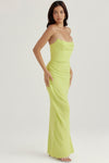 Hire HOUSE OF CB Adrienne Strapless Gown in Lime