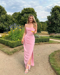 Hire HOUSE OF CB Adrienne Strapless Gown in Pink Blush