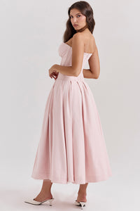 Hire HOUSE OF CB Lady Strapless Midi Dress in Ballerina Pink