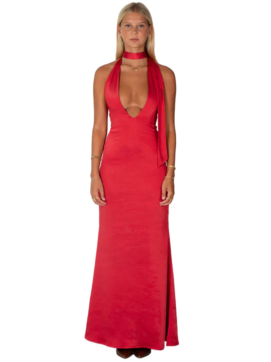 Hire I AM DELILAH. Margot Maxi in Cherry Red