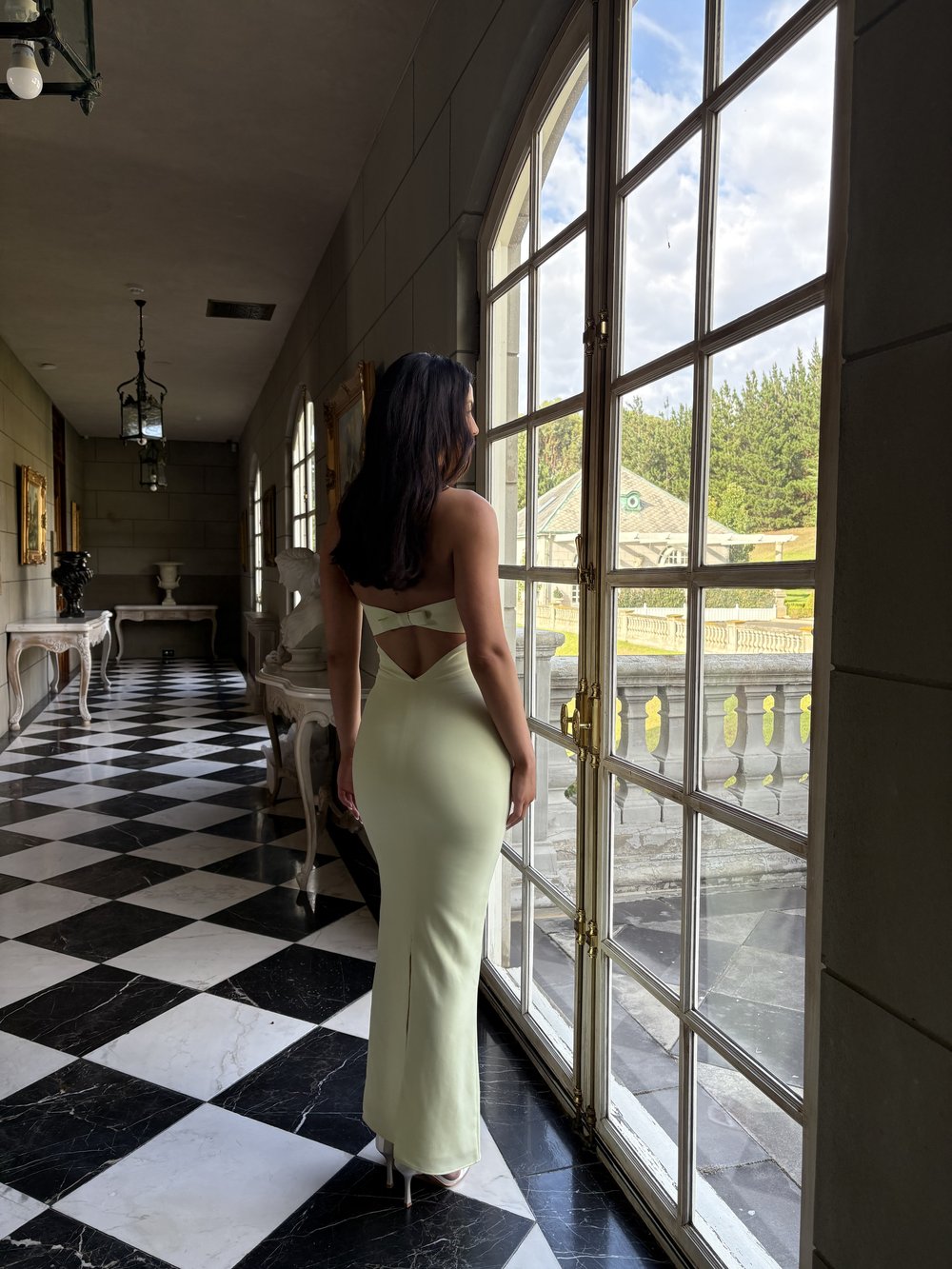 Hire IVONA SKELO Zelina Bow Dress in Yellow