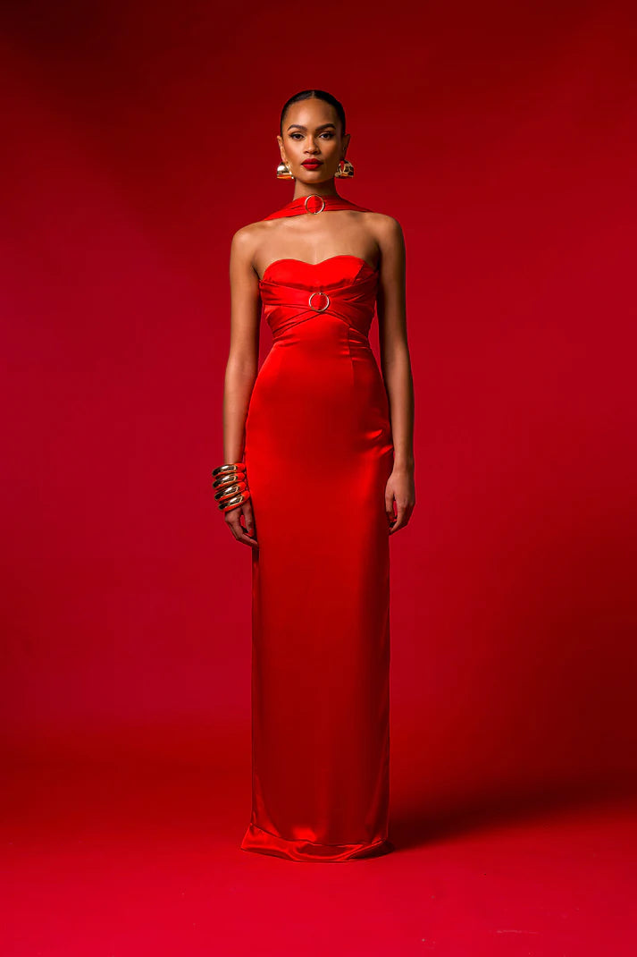 Hire KHANUM'S Kayeli Dress in Red