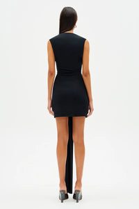 Hire MISHA Jennifer Cupro Mini Dress in Black