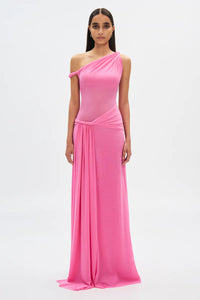 Hire MISHA Sisal Mesh Dress in Orchid Pink