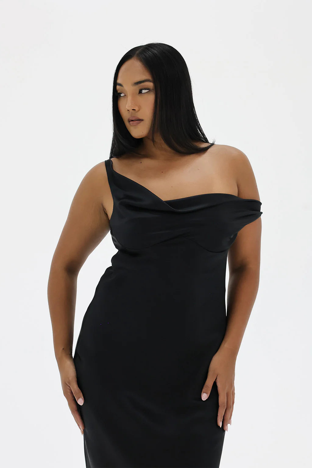 Hire NATALIE ROLT Monika Gown in Black