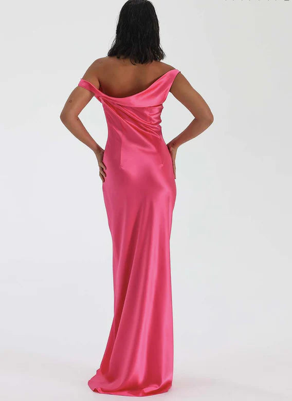 Hire NATALIE ROLT Monika Gown in Neon Pink