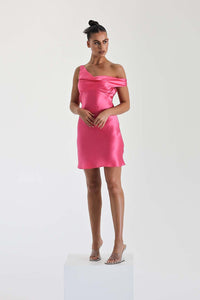Hire NATALIE ROLT Monika Mini Dress in Neon Pink