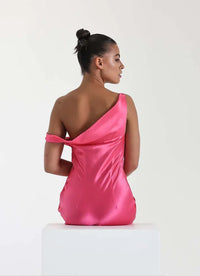 Hire NATALIE ROLT Monika Mini Dress in Neon Pink