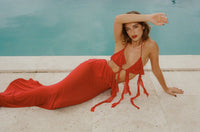 Hire Natalie Rolt Ariel Dress in Cherry Red