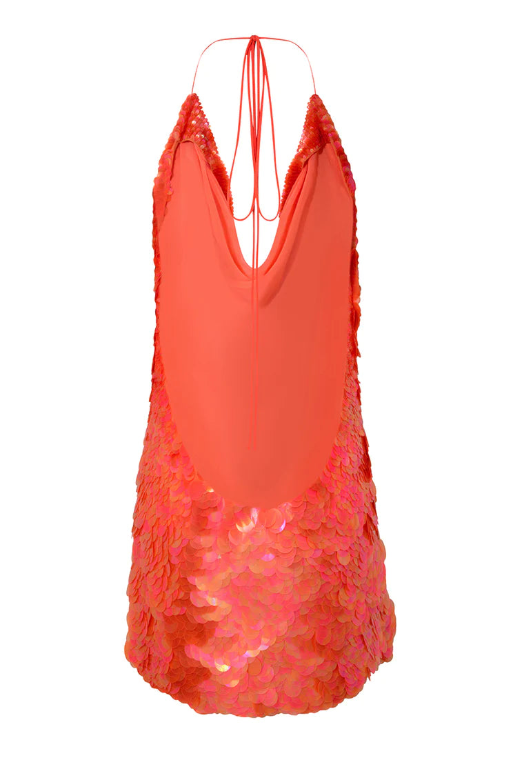 Hire RAT & BOA Malika Mini Dress in Orange Sequin