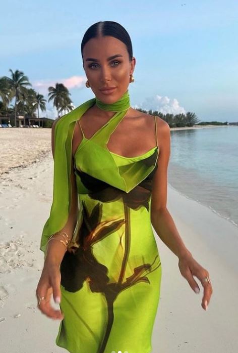 Hire RAT & BOA Orisha Mini Dress in Zesty Green SMALL MAKE