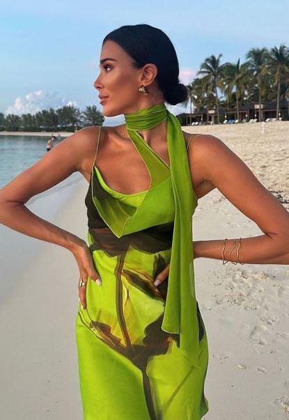 Hire RAT & BOA Orisha Mini Dress in Zesty Green SMALL MAKE