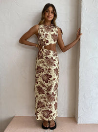 Hire SIR THE LABEL Rei Knot Dress In Citrus Lilium