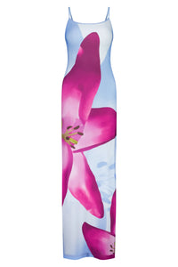 Hire WITH HARPER LU Slip Dress in Sky Lily Floral