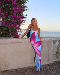 Hire WITH HARPER LU Slip Dress in Sky Lily Floral