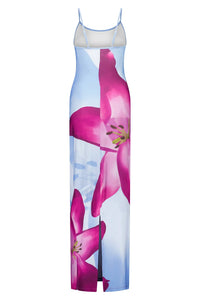 Hire WITH HARPER LU Slip Dress in Sky Lily Floral