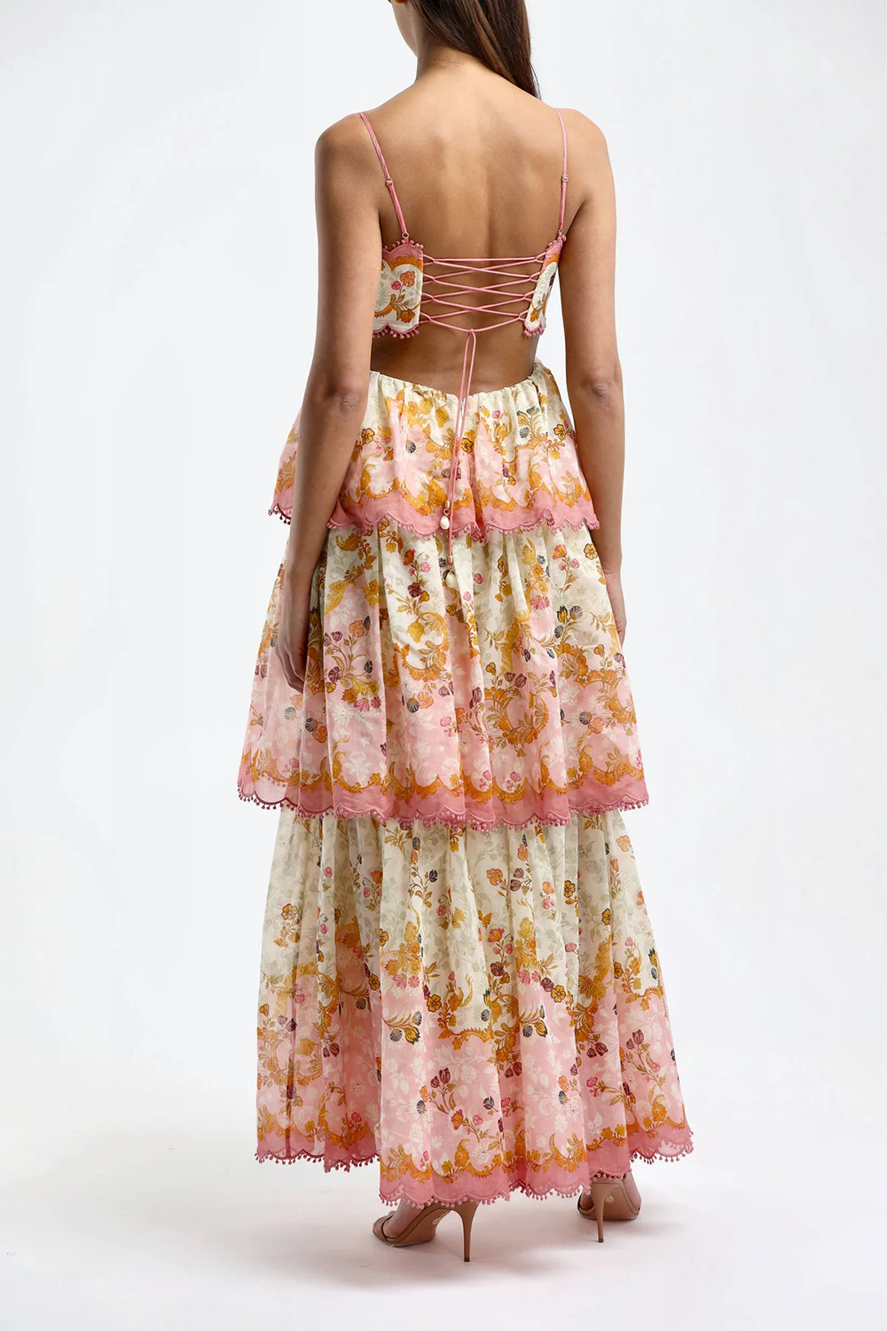 Hire ZIMMERMANN Laurel Frill Midi Dress