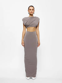 Hire EFFIE KATS Kayson Maxi Skirt in Nutmeg