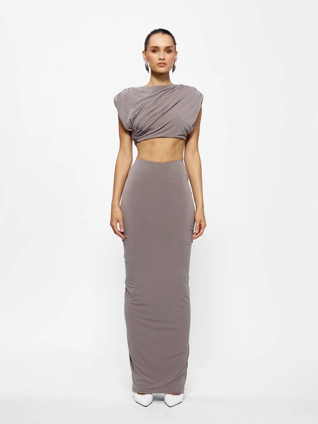 Hire EFFIE KATS Kayson Maxi Skirt in Nutmeg