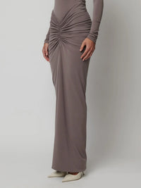 Hire EFFIE KATS Kayson Maxi Skirt in Nutmeg