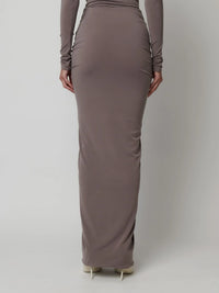 Hire EFFIE KATS Kayson Maxi Skirt in Nutmeg