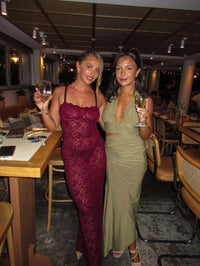 Hire ARCINA ORI Margot Dress in Wine Red