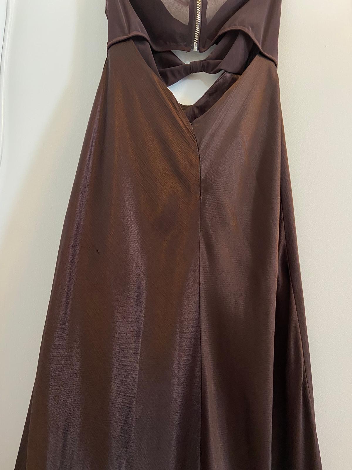 Hire Bec + Bridge Halle Strapless Dress In Chocolate Brown