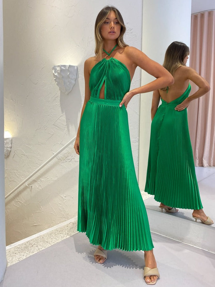 Hire L IDEE Reveil Gown in Bright Green TheOnlyDress Hire